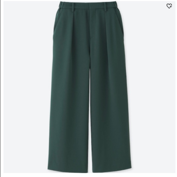 Uniqlo Drape Wide Leg Ankle Pants In 